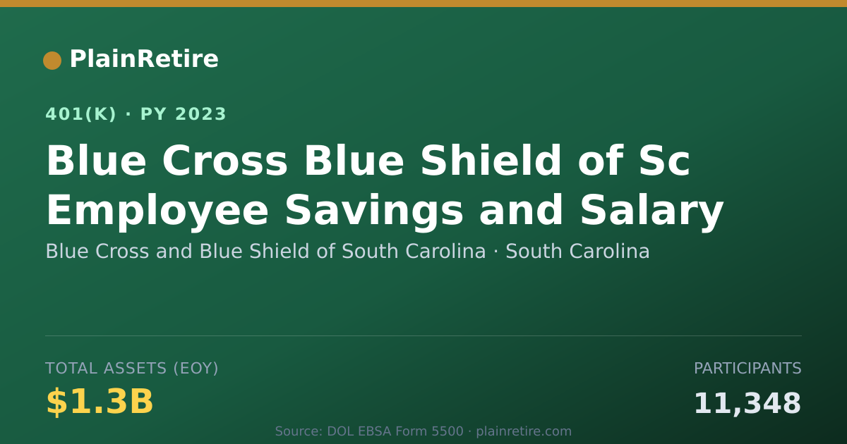 Shareable card for Blue Cross and Blue Shield of South Carol 401(k) Plan (2023)