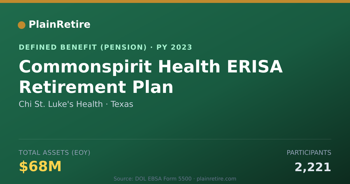 Shareable card for Chi St. Luke's Health Pension Plan (2023)