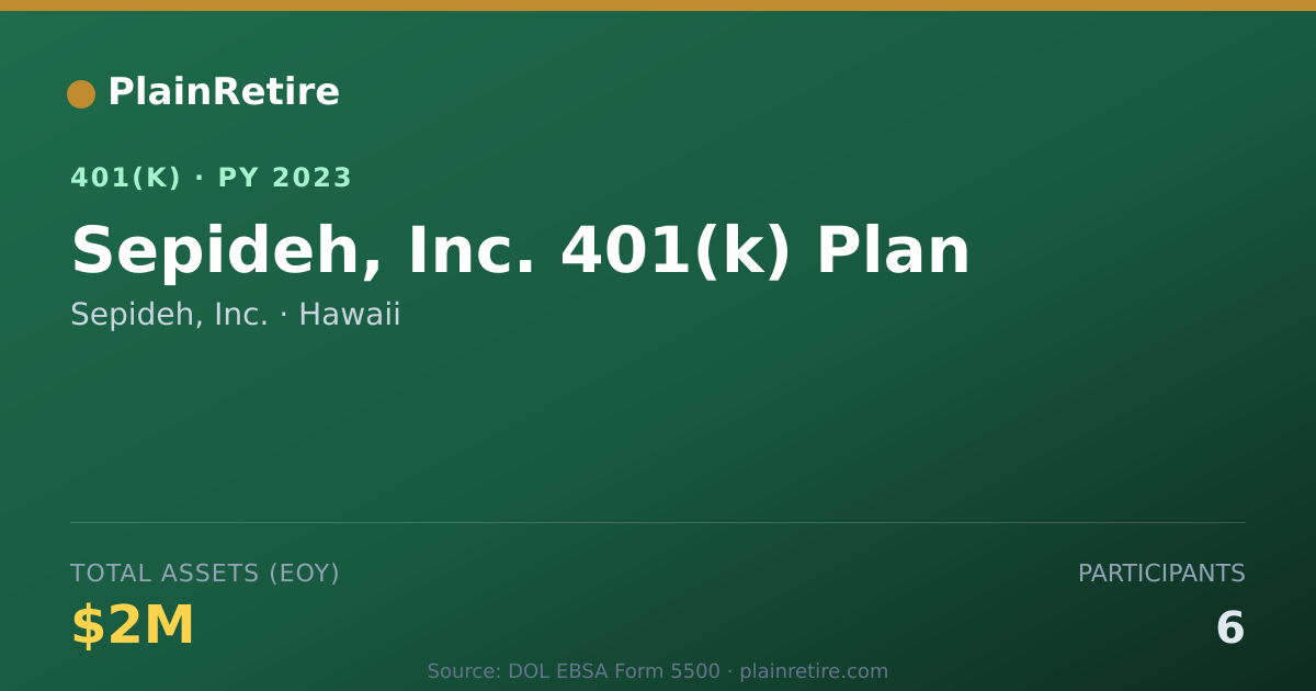 Shareable card for Sepideh, Inc. 401(k) Plan (2023)