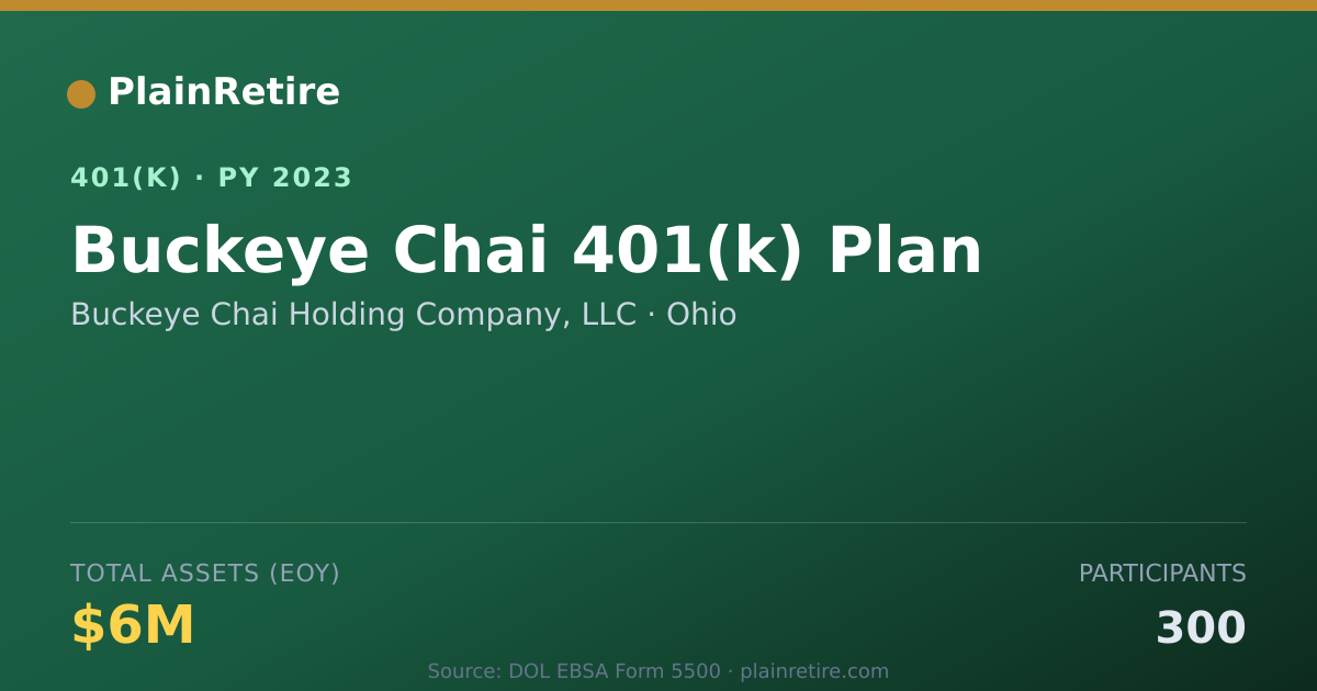 Shareable card for Buckeye Chai Holding Company, LLC 401(k) Plan (2023)