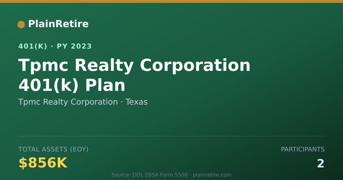 Shareable card for Tpmc Realty Corporation 401(k) Plan (2023)