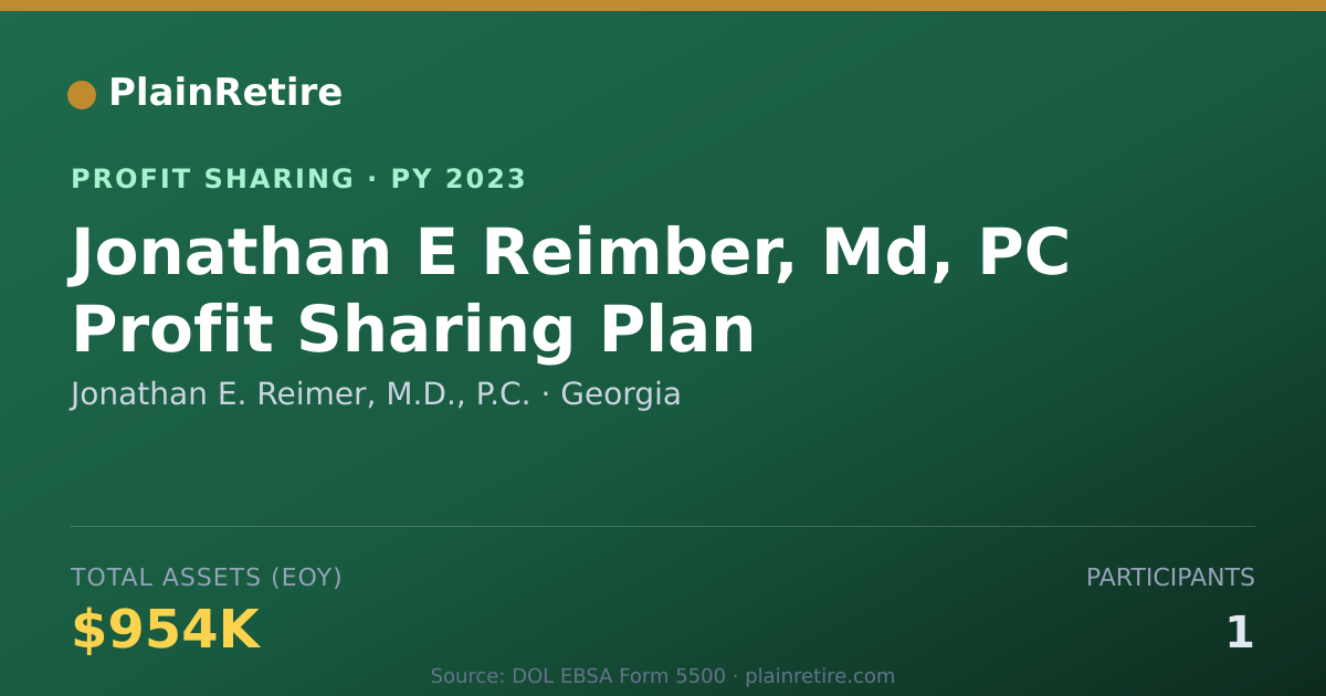 Shareable card for Jonathan E. Reimer, M.D., P.C. Profit Sharing Plan (2023)