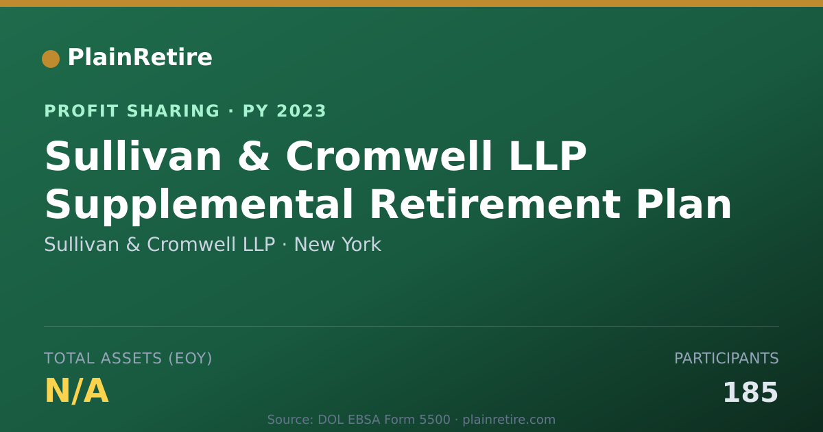 Shareable card for Sullivan & Cromwell LLP Profit Sharing Plan (2023)