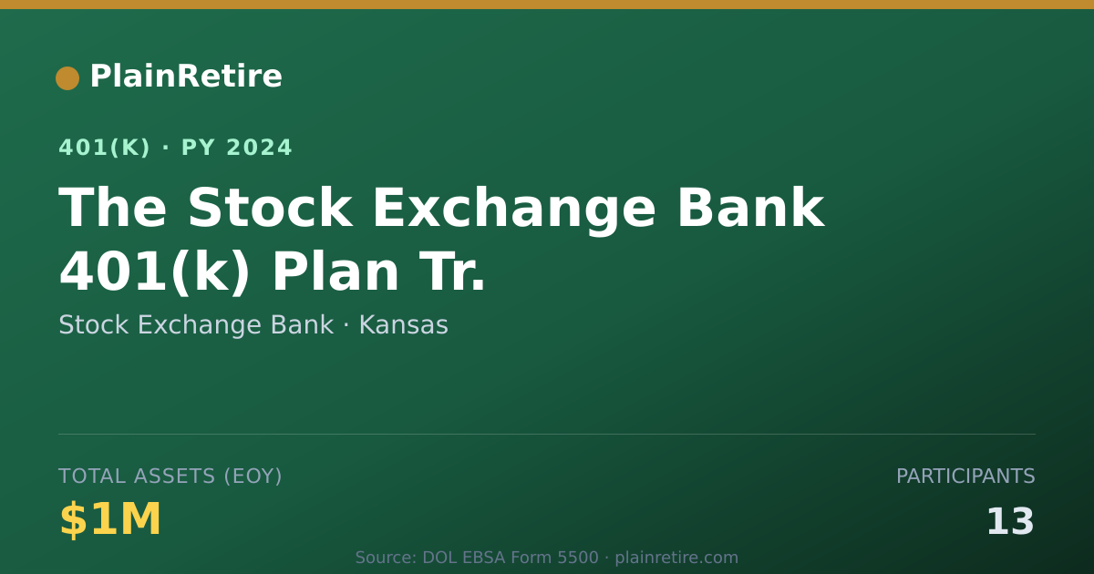 Shareable card for Stock Exchange Bank 401(k) Plan (2024)