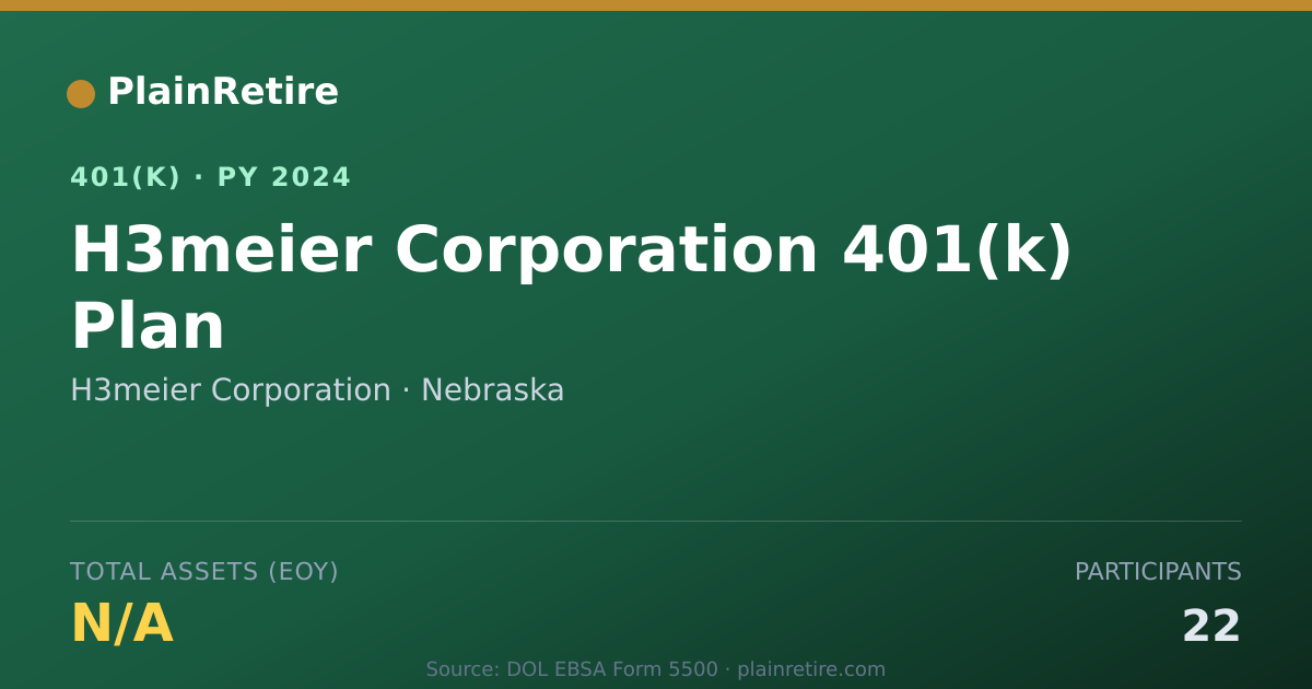 Shareable card for H3meier Corporation 401(k) Plan (2024)