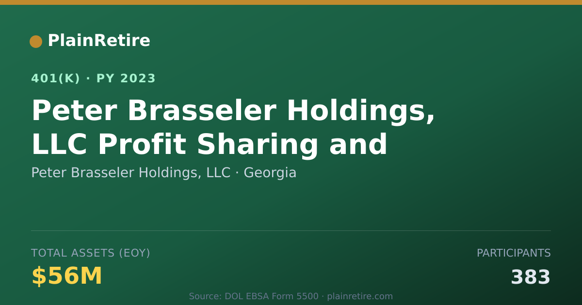 Shareable card for Peter Brasseler Holdings, LLC 401(k) Plan (2023)