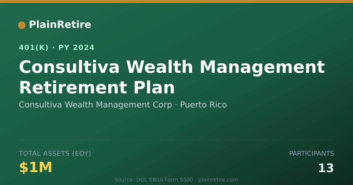 Shareable card for Consultiva Wealth Management Corp 401(k) Plan (2024)
