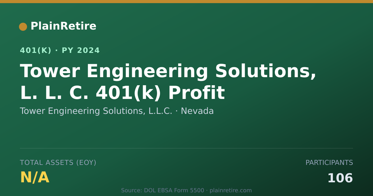 Shareable card for Tower Engineering Solutions, L.L.C. 401(k) Plan (2024)