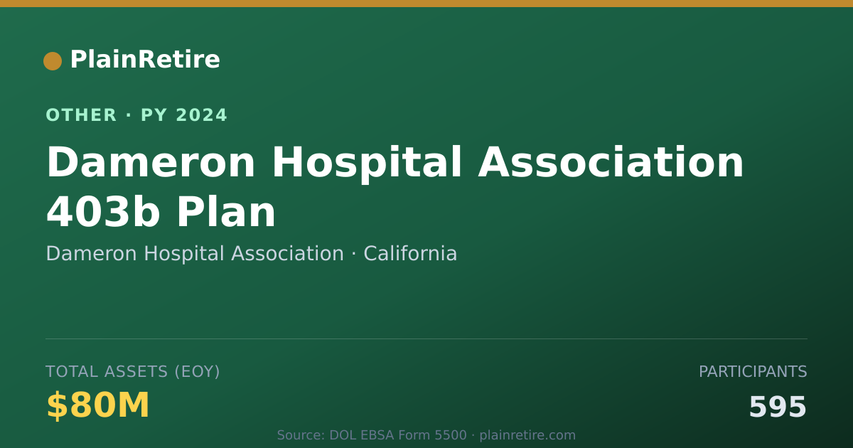 Shareable card for Dameron Hospital Association Retirement Plan (2024)