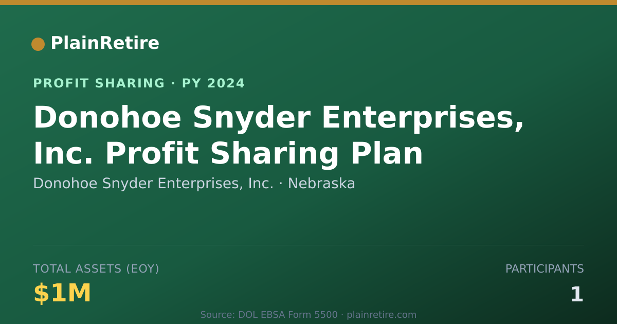 Shareable card for Donohoe Snyder Enterprises, Inc. Profit Sharing Plan (2024)