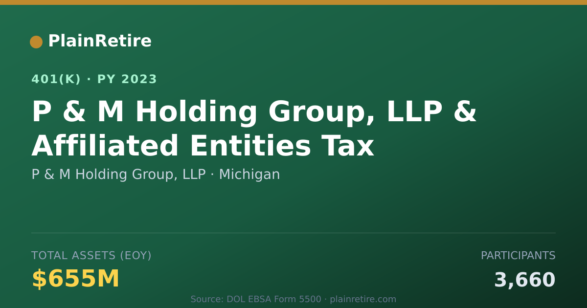 Shareable card for P & M Holding Group, LLP 401(k) Plan (2023)