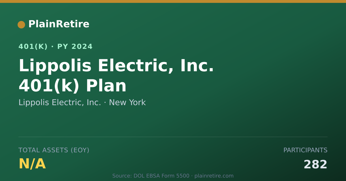 Shareable card for Lippolis Electric, Inc. 401(k) Plan (2024)