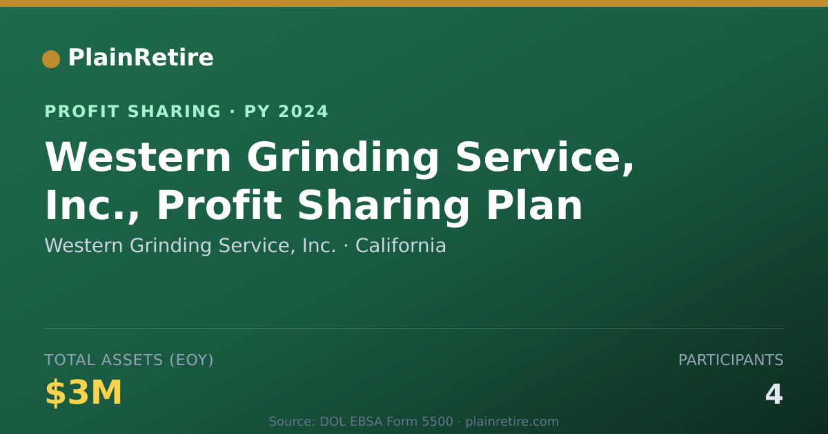 Shareable card for Western Grinding Service, Inc. Profit Sharing Plan (2024)