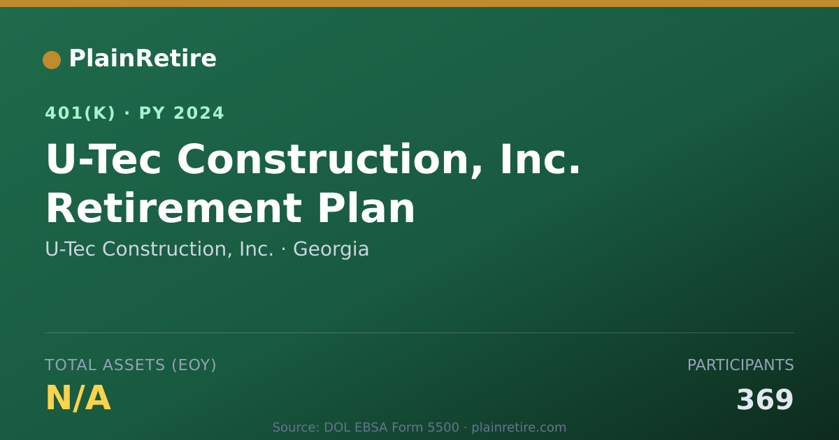 Shareable card for U-Tec Construction, Inc. 401(k) Plan (2024)