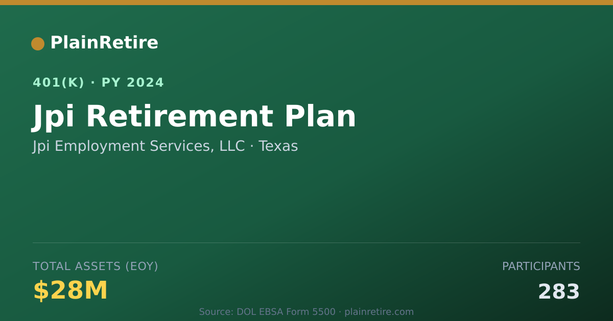 Shareable card for Jpi Employment Services, LLC 401(k) Plan (2024)
