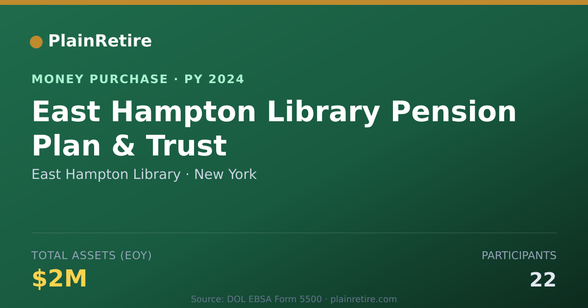 Shareable card for East Hampton Library Money Purchase Plan (2024)