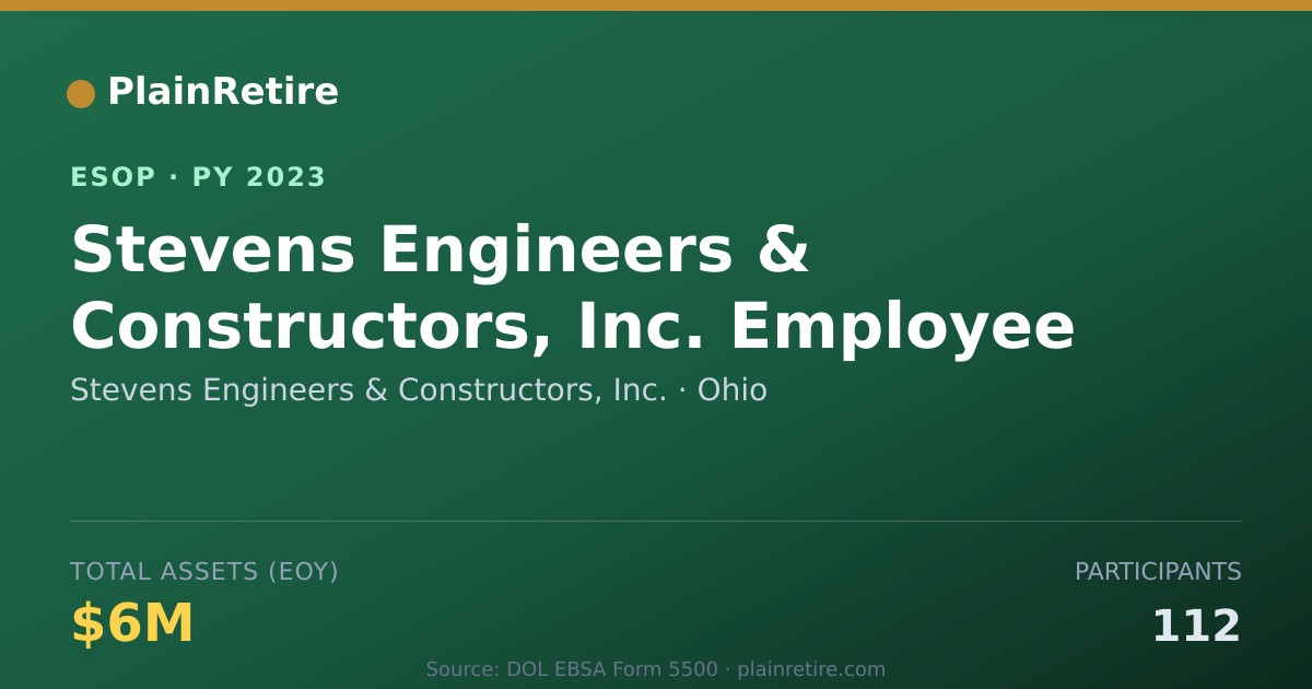 Shareable card for Stevens Engineers & Constructors, Inc. ESOP (2023)