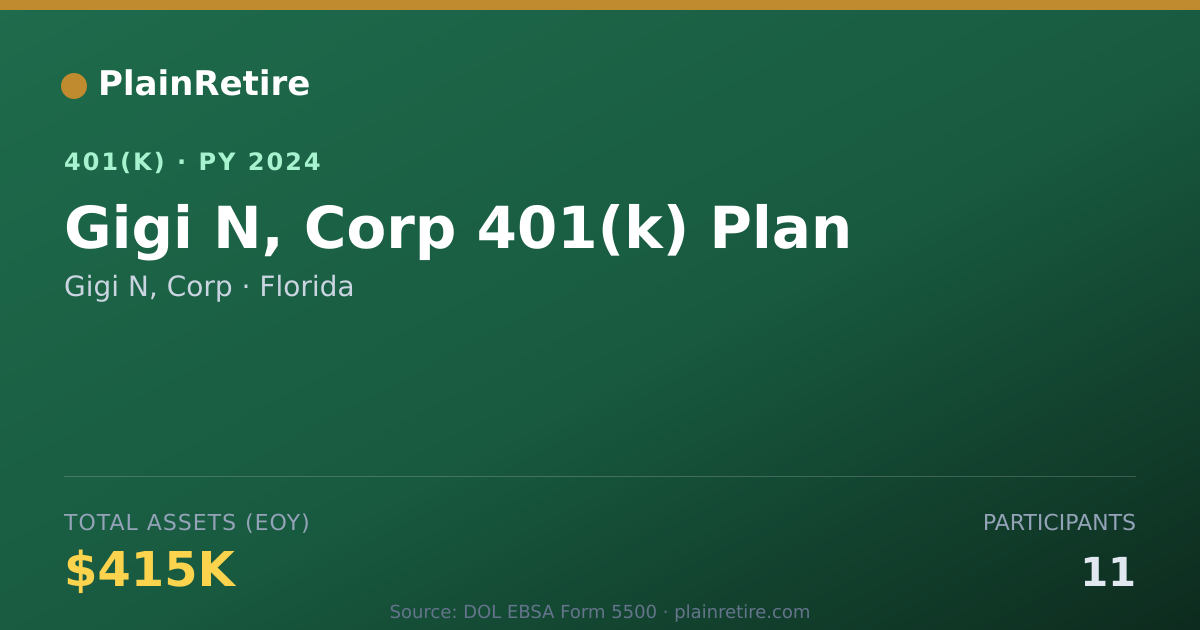Shareable card for Gigi N, Corp 401(k) Plan (2024)