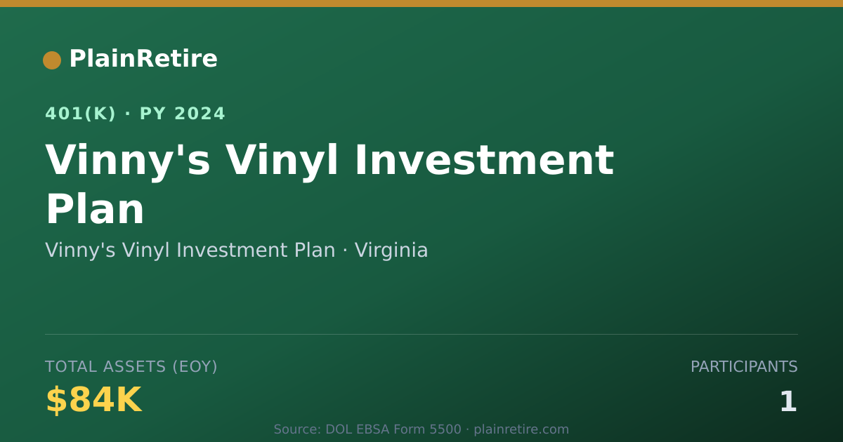 Shareable card for Vinny's Vinyl Investment Plan 401(k) Plan (2024)