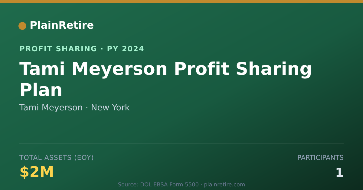 Shareable card for Tami Meyerson Profit Sharing Plan (2024)