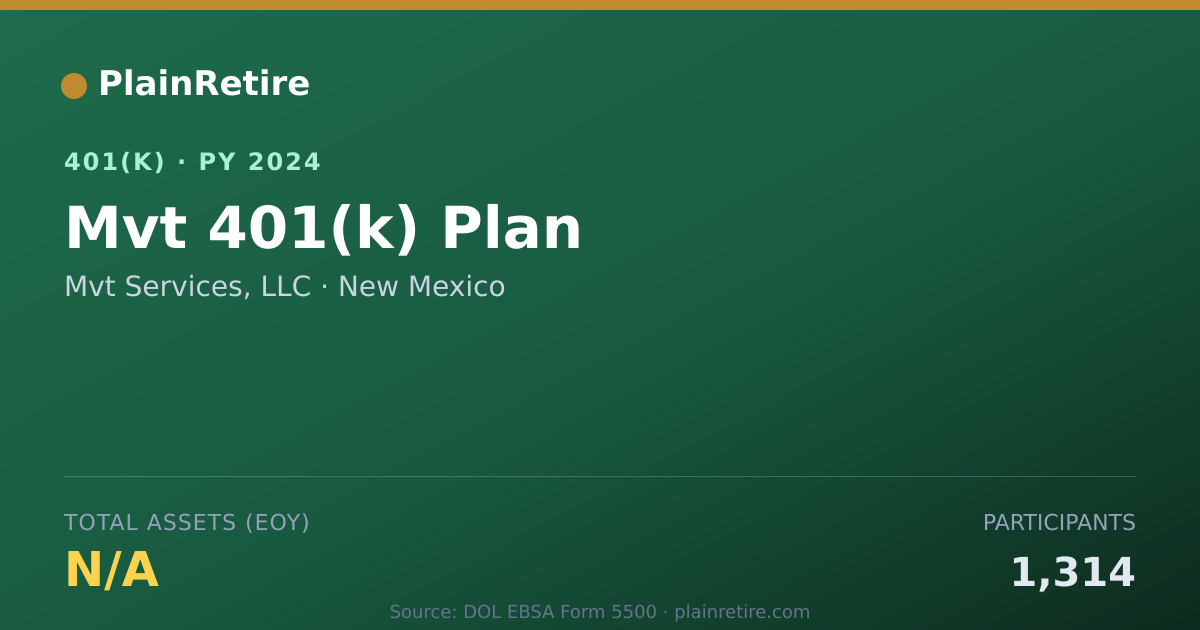 Shareable card for Mvt Services, LLC 401(k) Plan (2024)