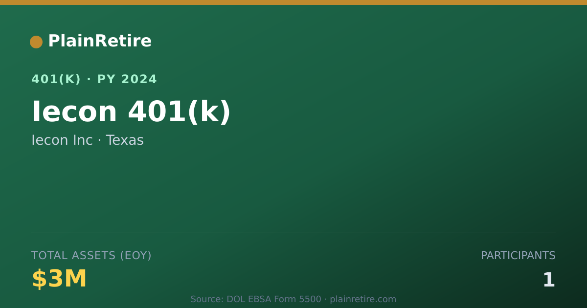 Shareable card for Iecon Inc 401(k) Plan (2024)