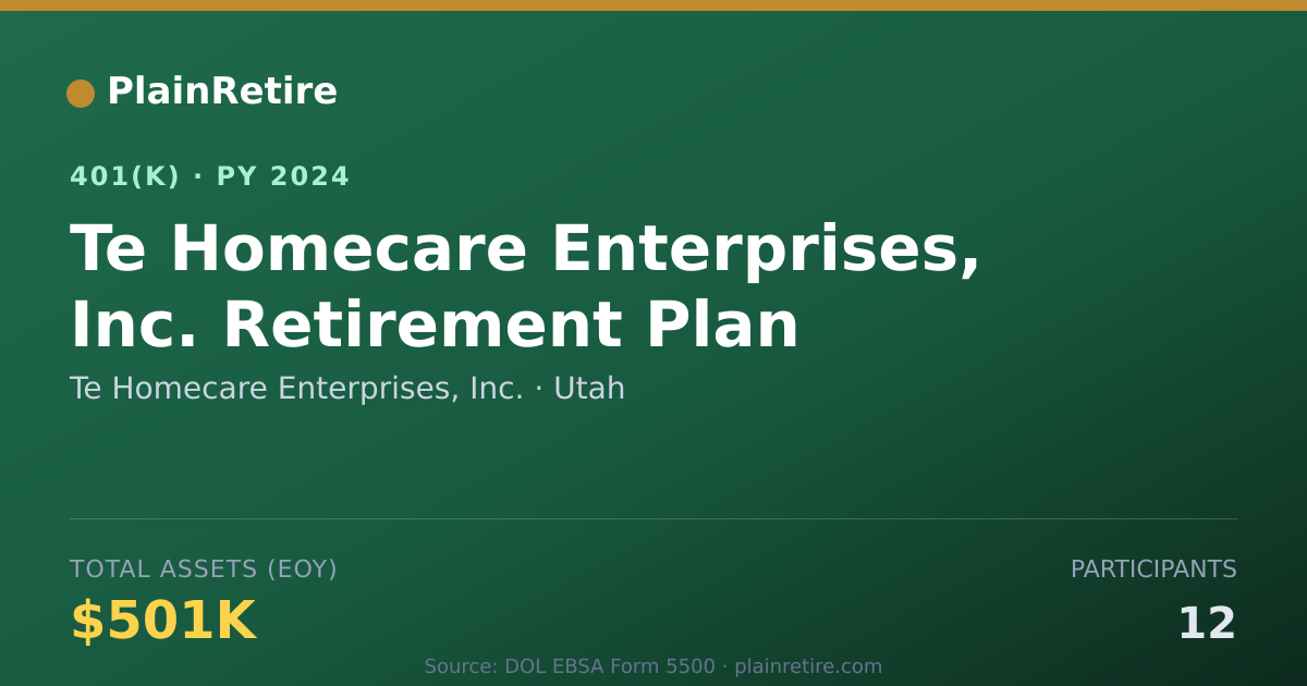 Shareable card for Te Homecare Enterprises, Inc. 401(k) Plan (2024)