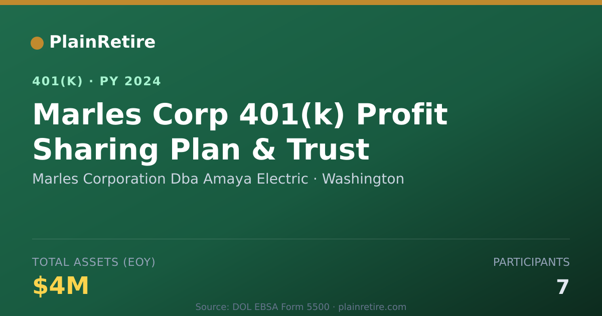 Shareable card for Marles Corporation Dba Amaya Electric 401(k) Plan (2024)