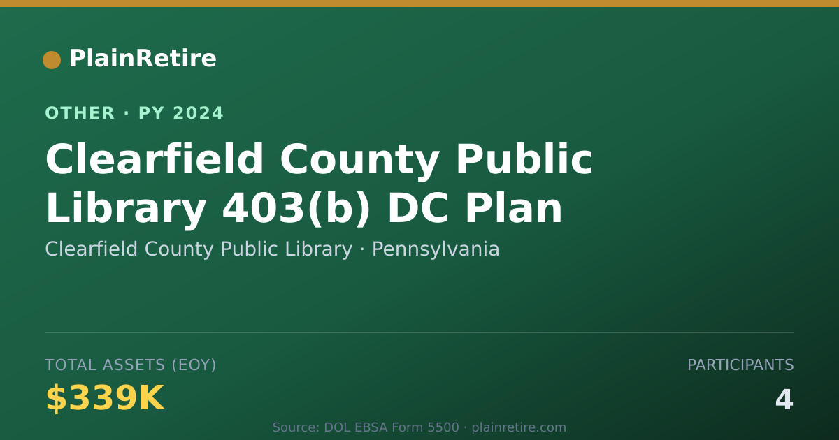 Shareable card for Clearfield County Public Library Retirement Plan (2024)