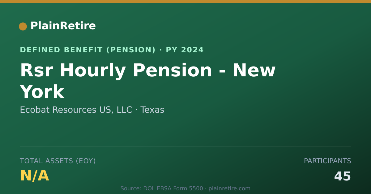 Shareable card for Ecobat Resources US, LLC Pension Plan (2024)