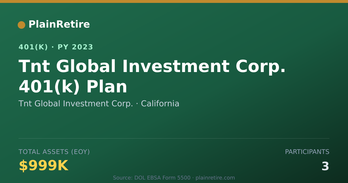 Shareable card for Tnt Global Investment Corp. 401(k) Plan (2023)