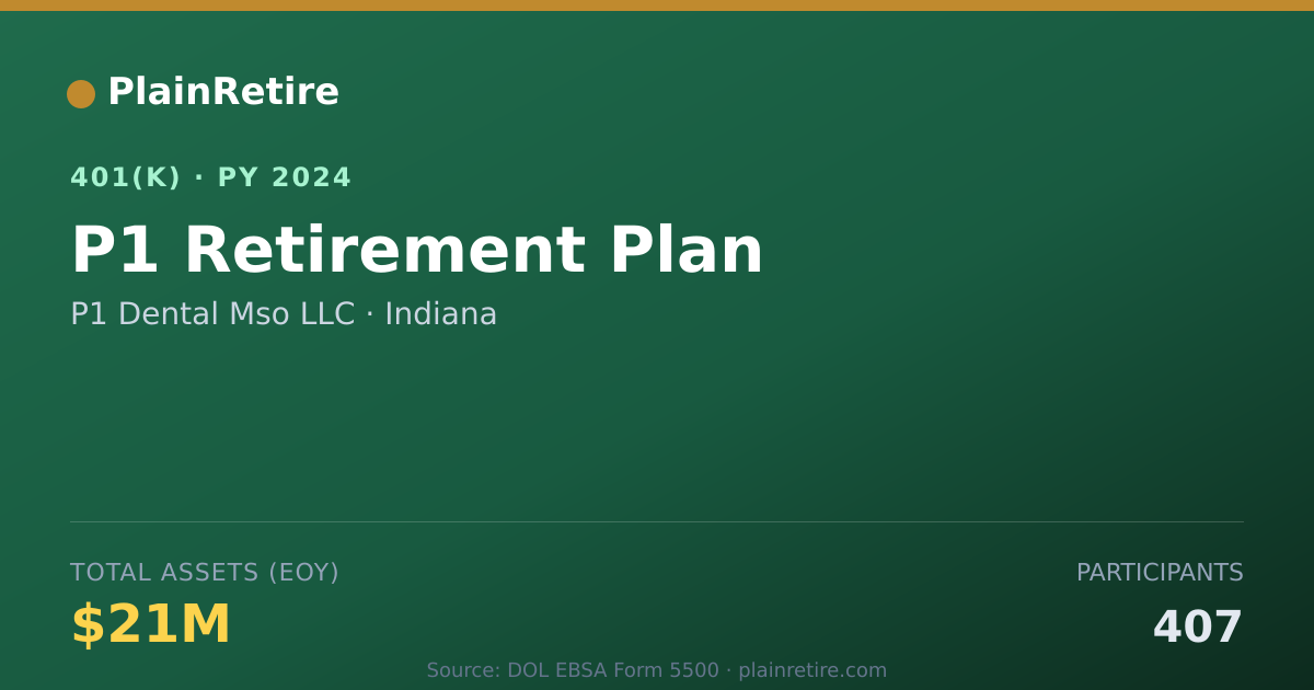 Shareable card for P1 Dental Mso LLC 401(k) Plan (2024)