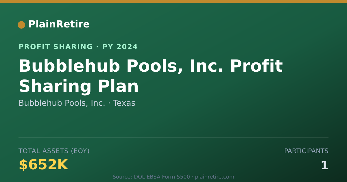 Shareable card for Bubblehub Pools, Inc. Profit Sharing Plan (2024)