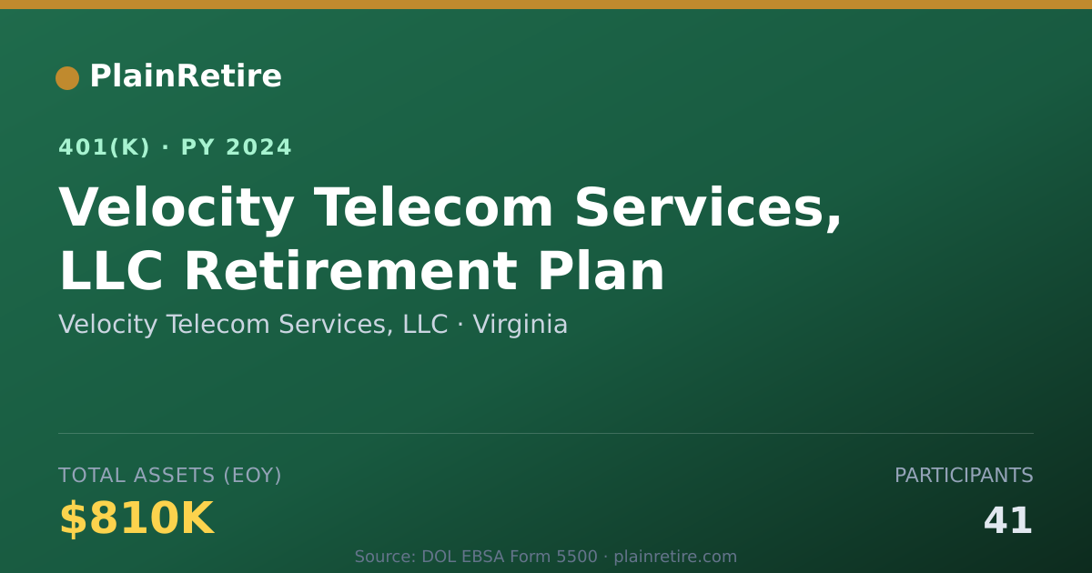 Shareable card for Velocity Telecom Services, LLC 401(k) Plan (2024)