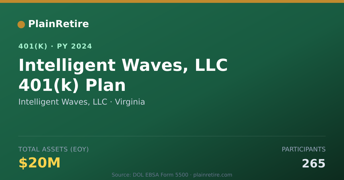 Shareable card for Intelligent Waves, LLC 401(k) Plan (2024)