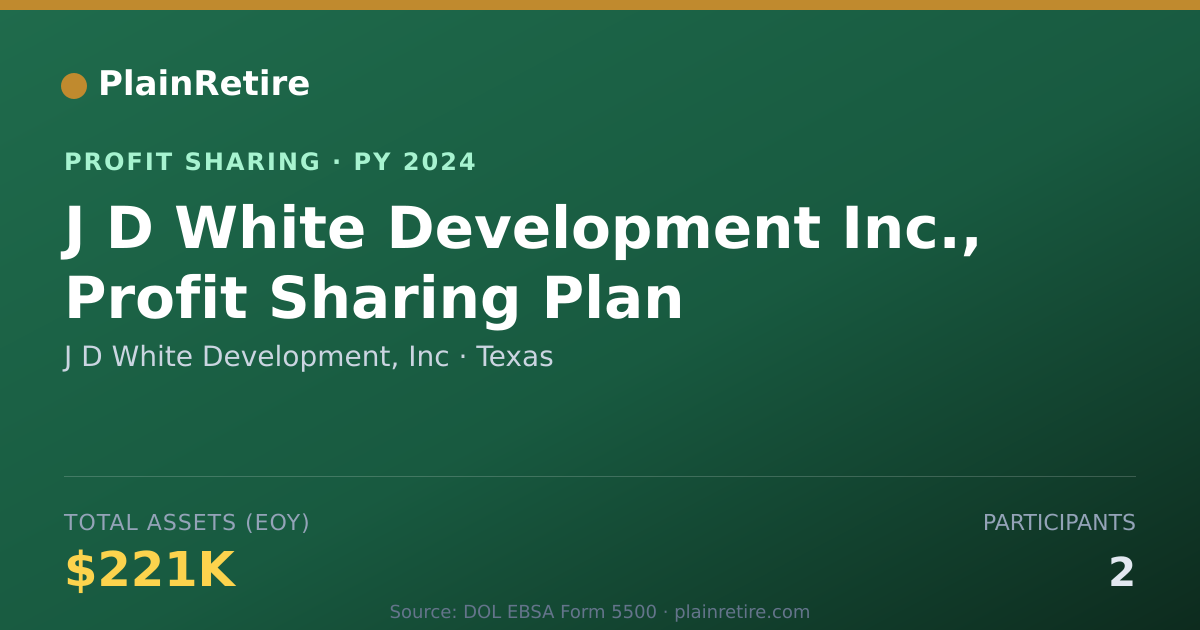 Shareable card for J D White Development, Inc Profit Sharing Plan (2024)