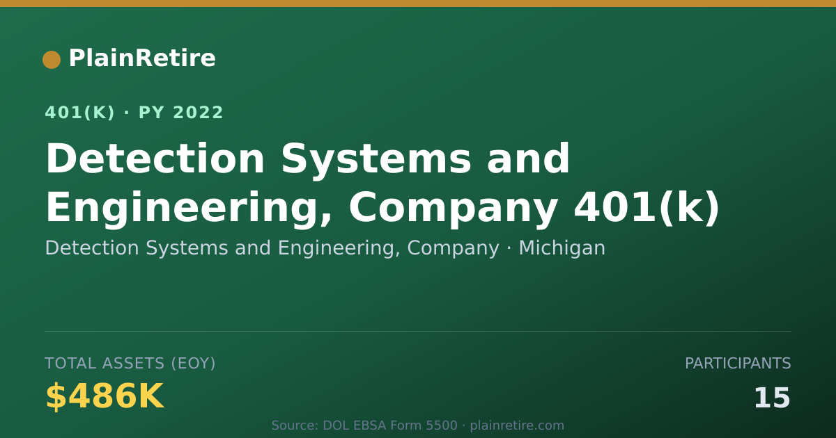 Shareable card for Detection Systems and Engineering, Compan 401(k) Plan (2022)