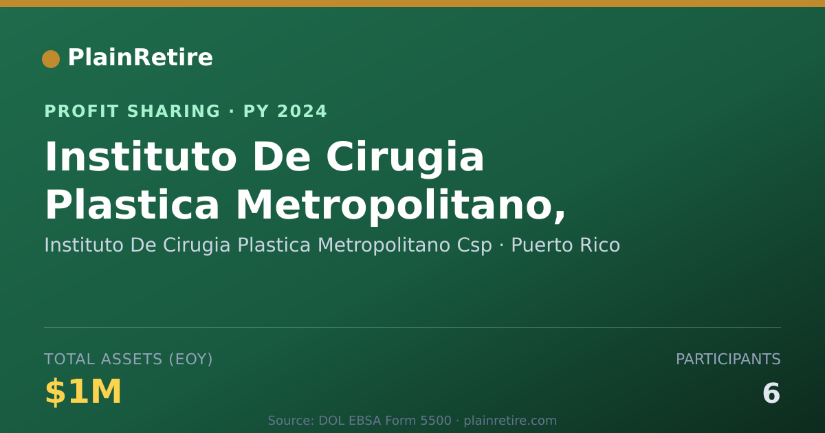 Shareable card for Instituto De Cirugia Plastica Met Profit Sharing Plan (2024)