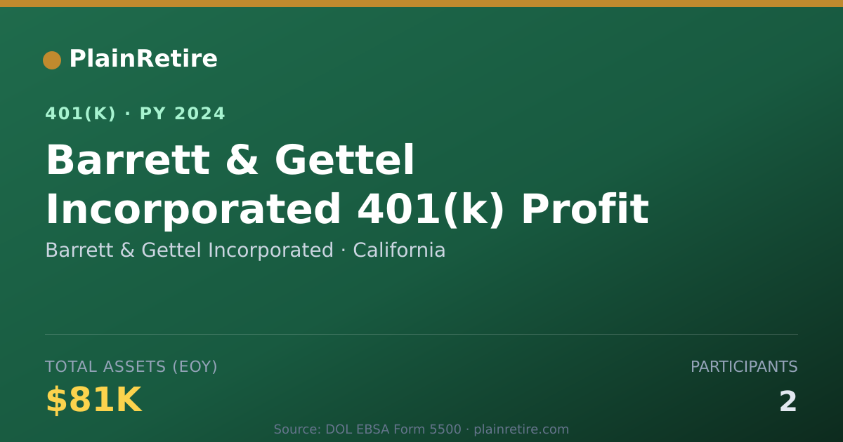 Shareable card for Barrett & Gettel Incorporated 401(k) Plan (2024)