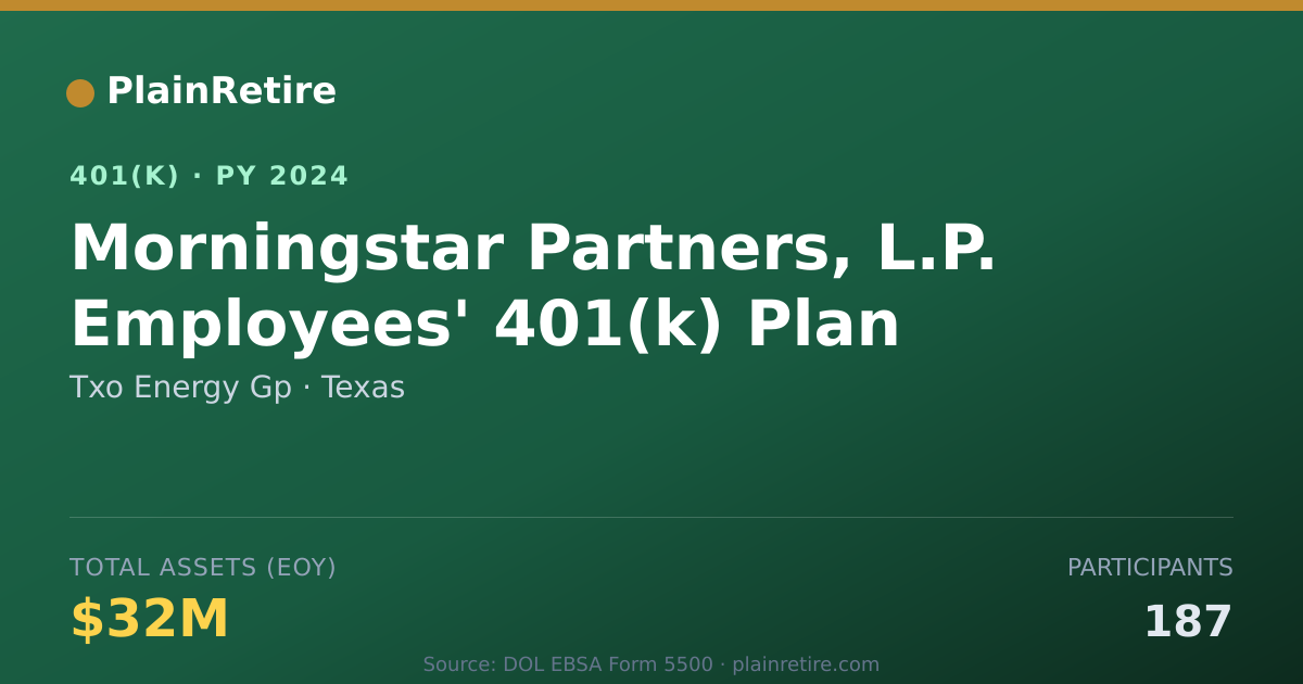 Shareable card for Txo Energy Gp 401(k) Plan (2024)