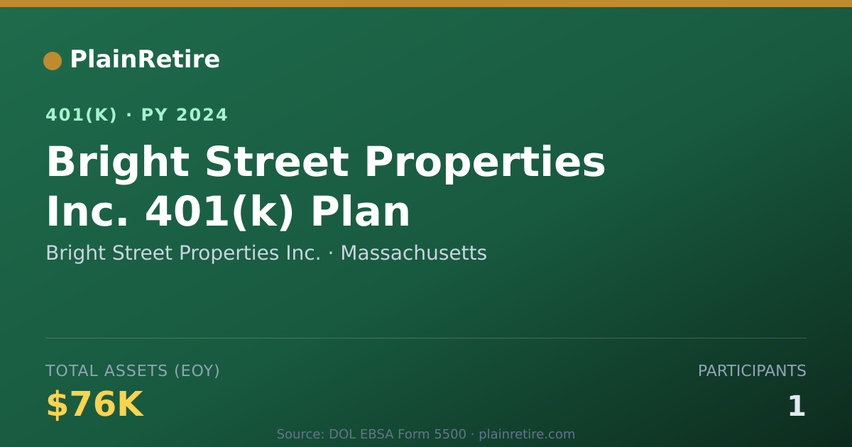 Shareable card for Bright Street Properties Inc. 401(k) Plan (2024)