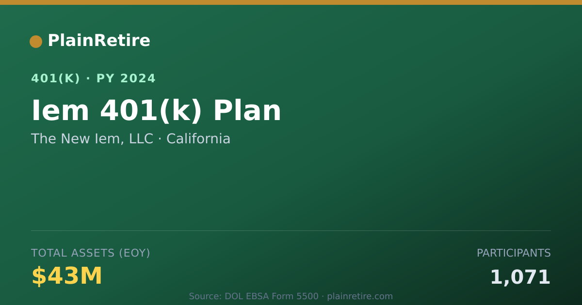 Shareable card for The New Iem, LLC 401(k) Plan (2024)