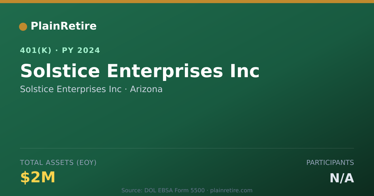 Shareable card for Solstice Enterprises Inc 401(k) Plan (2024)