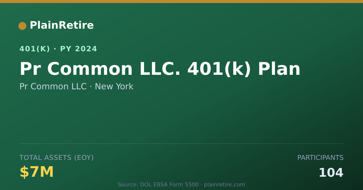 Shareable card for Pr Common LLC 401(k) Plan (2024)