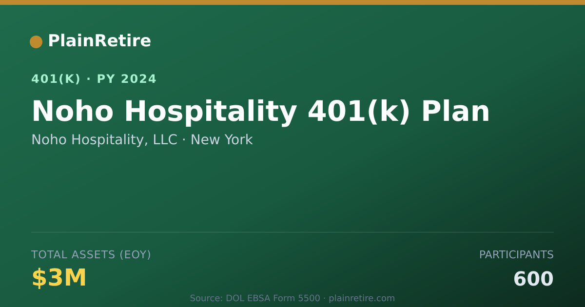 Shareable card for Noho Hospitality, LLC 401(k) Plan (2024)