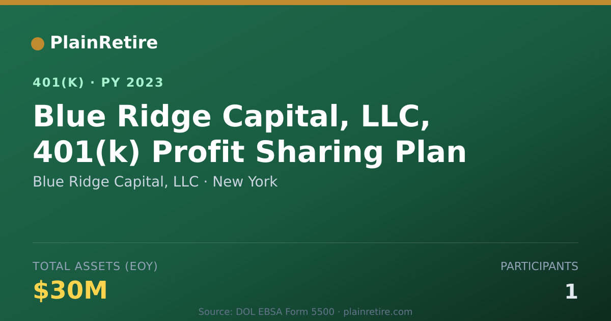 Shareable card for Blue Ridge Capital, LLC 401(k) Plan (2023)