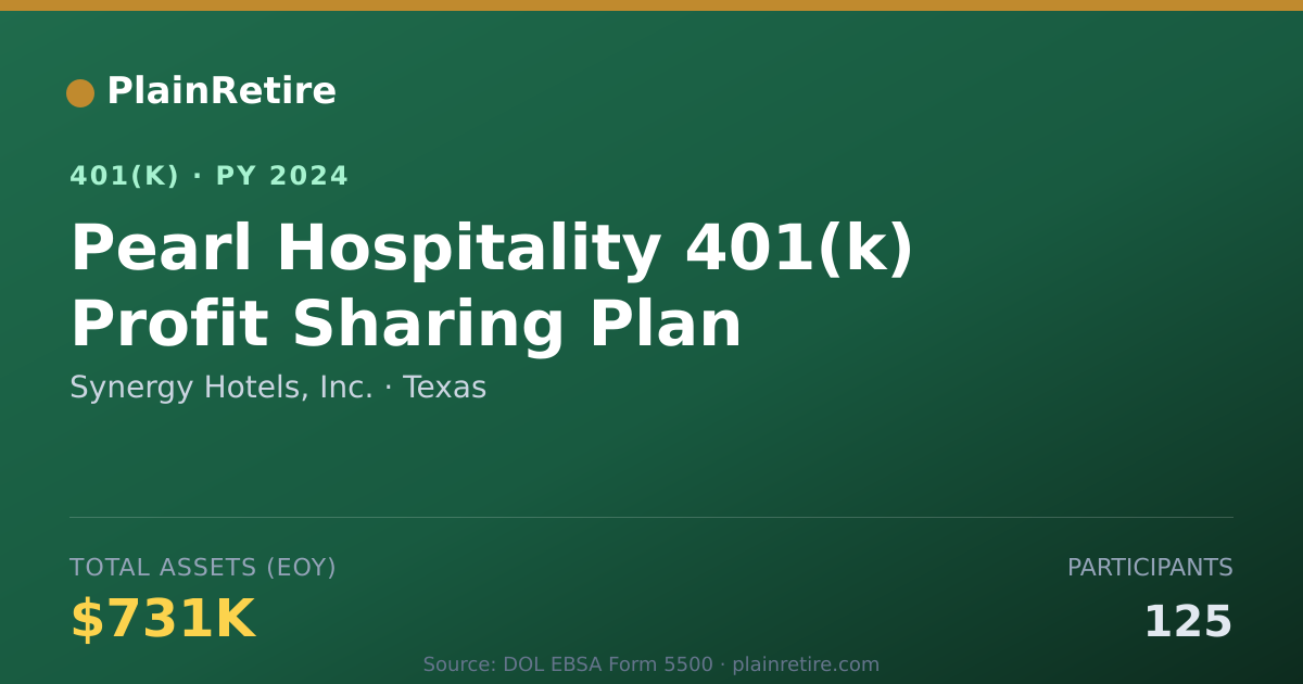 Shareable card for Synergy Hotels, Inc. 401(k) Plan (2024)