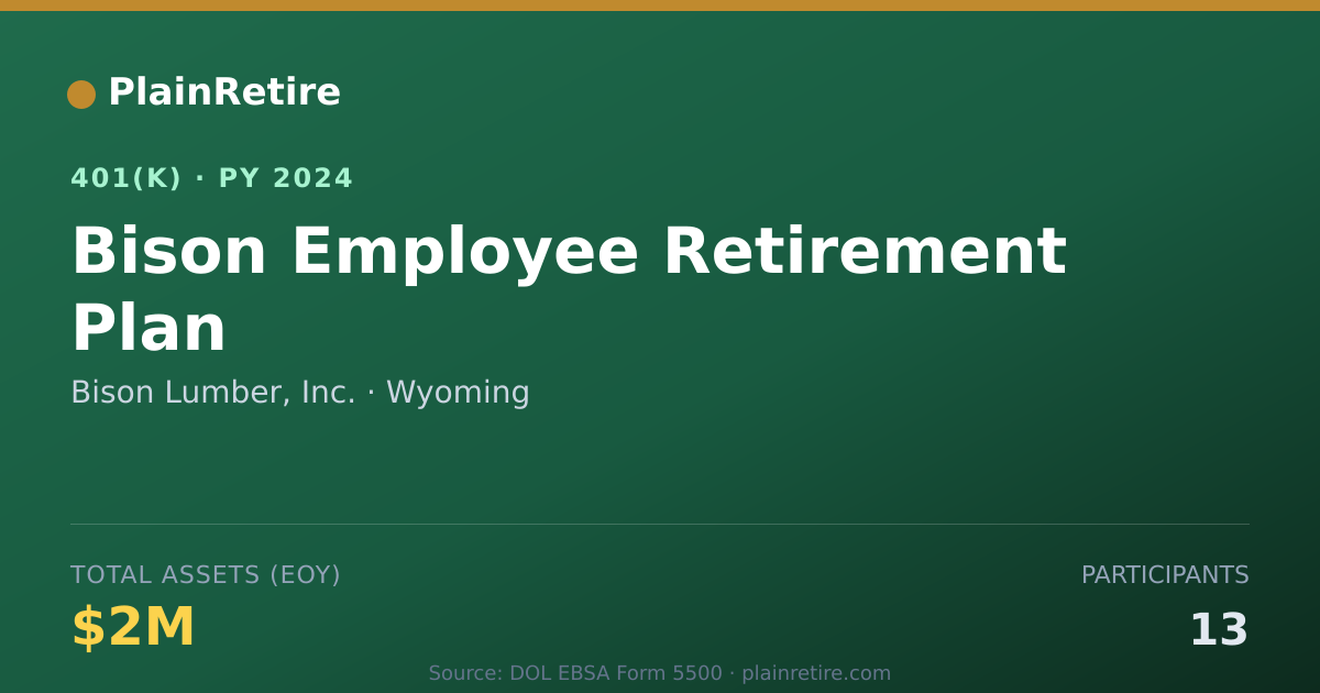 Shareable card for Bison Lumber, Inc. 401(k) Plan (2024)