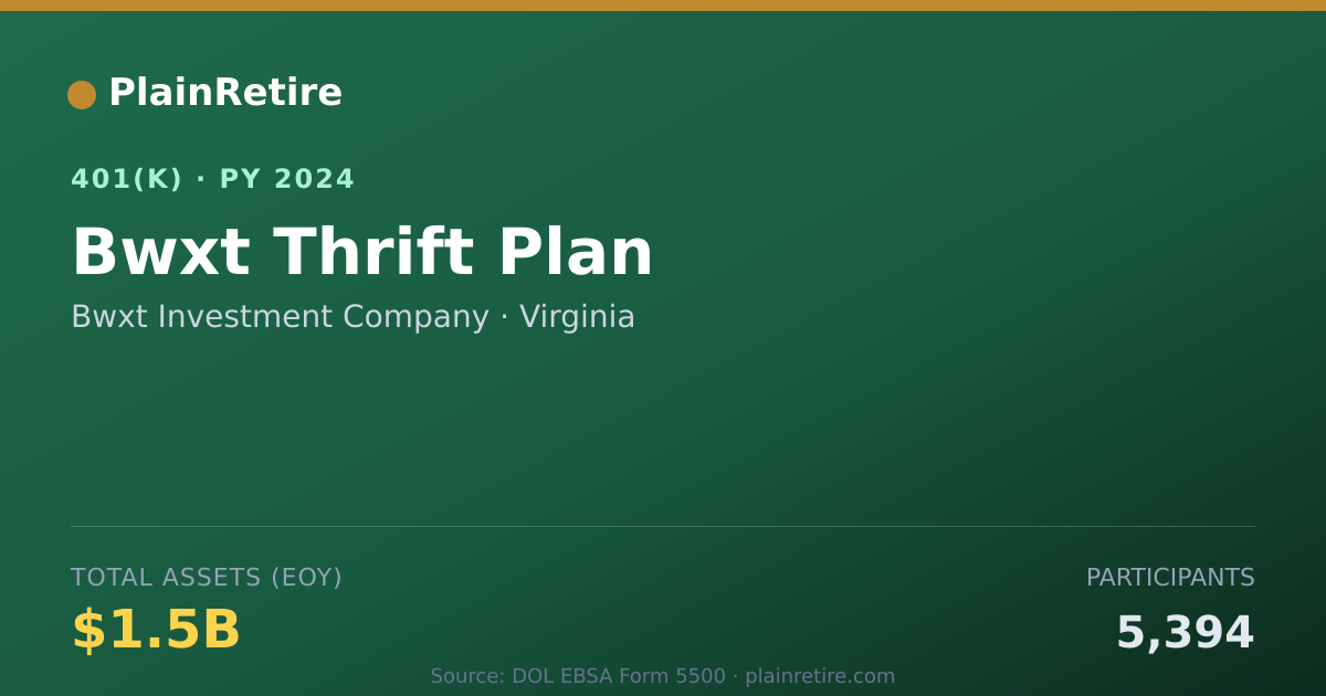 Shareable card for Bwxt Investment Company 401(k) Plan (2024)