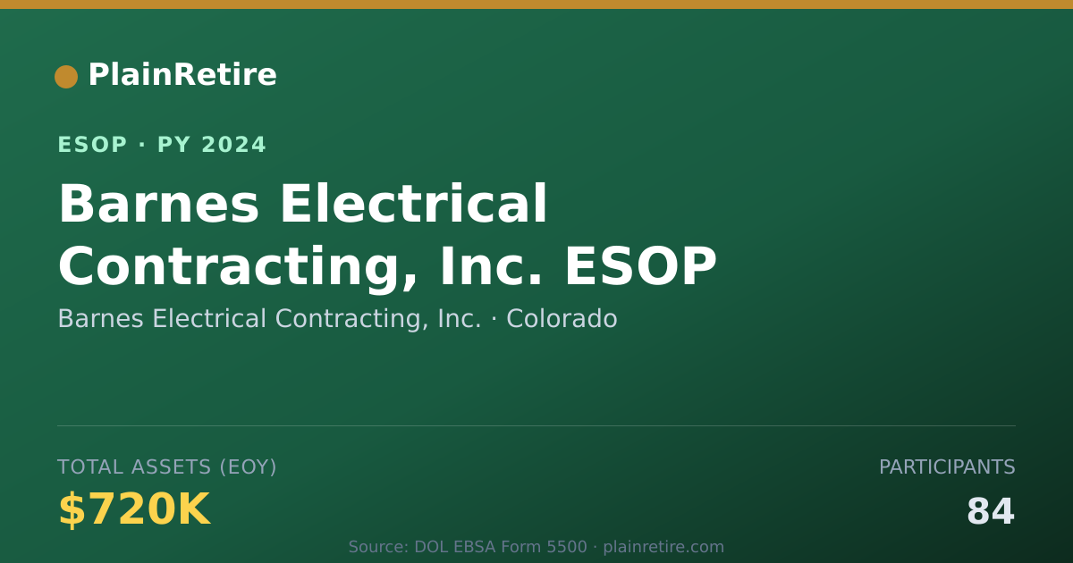 Shareable card for Barnes Electrical Contracting, Inc. ESOP (2024)